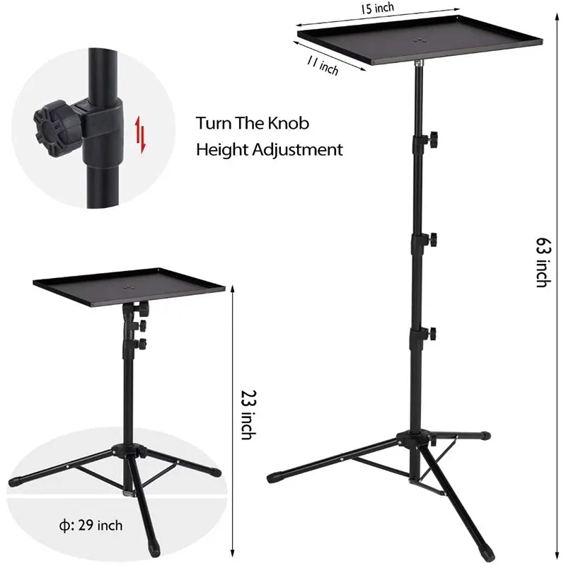 Soporte para Proyector, trípode de viaje, altavoz extensible de 110cm y 160cm, accesorios de montaje de cabeza esférica para portátil, cámara DSLR, para exteriores