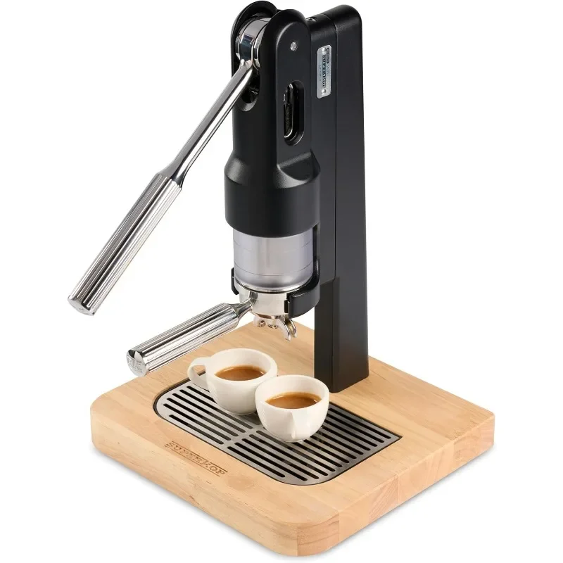 Espresso & Coffee Maker, Manual Espresso Tool & Machine 18 gr Espresso Capacity, Non-Electric - Black