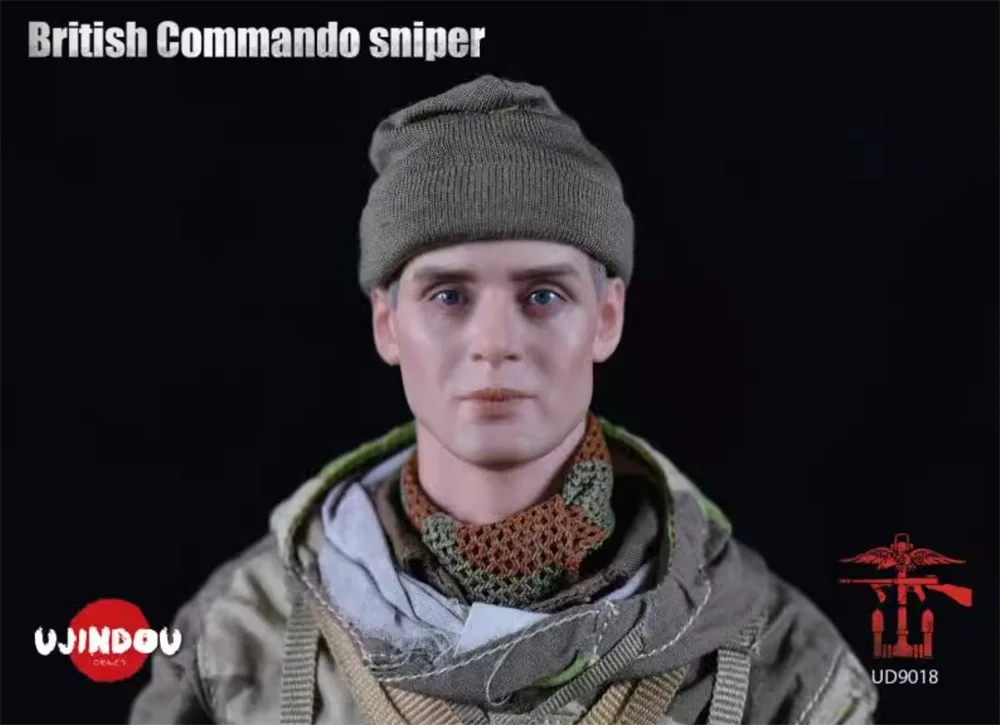 UJINDOU UD9018 WWII British Commando Sniper 1944 Mini Toys Model Cap For 12