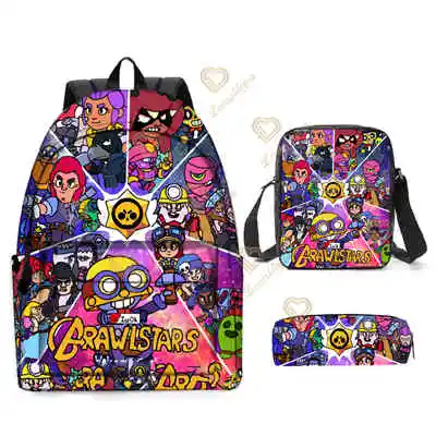 3pcs/Set Games Backpack New Game Stars Fashion Backpack Shoulder Bags 3D Print School Bag Mochilas Student Backpack