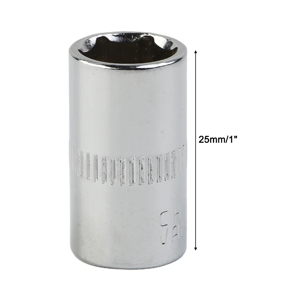 4pcs Drive 10mm Shallow Socket Chrome Vanadium Steel Construction Compact and Easy to Use for Automotive Repairs