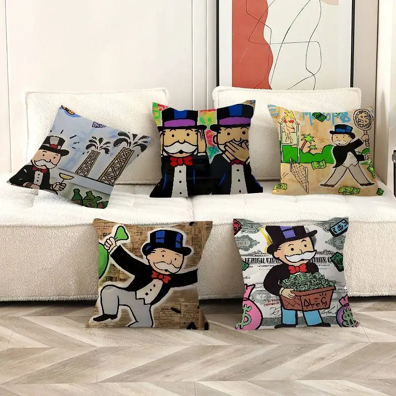 M-MonopolyS M-Millionaire Pillow Cover For Bedroom Room And Living Room Sofa Decorative Cushion Cover