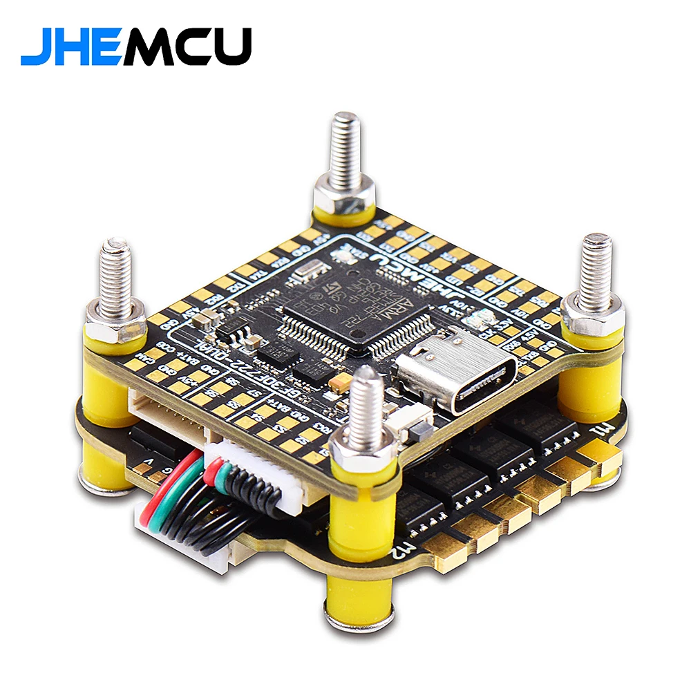 

JHEMCU F722 стыки F722 двойной контроллер полета с RuiBet 60A ESC черный ящик 16 Мб 3-6S Lipo 30,5x30,5 мм для радиоуправляемого FPV Фристайл дрона