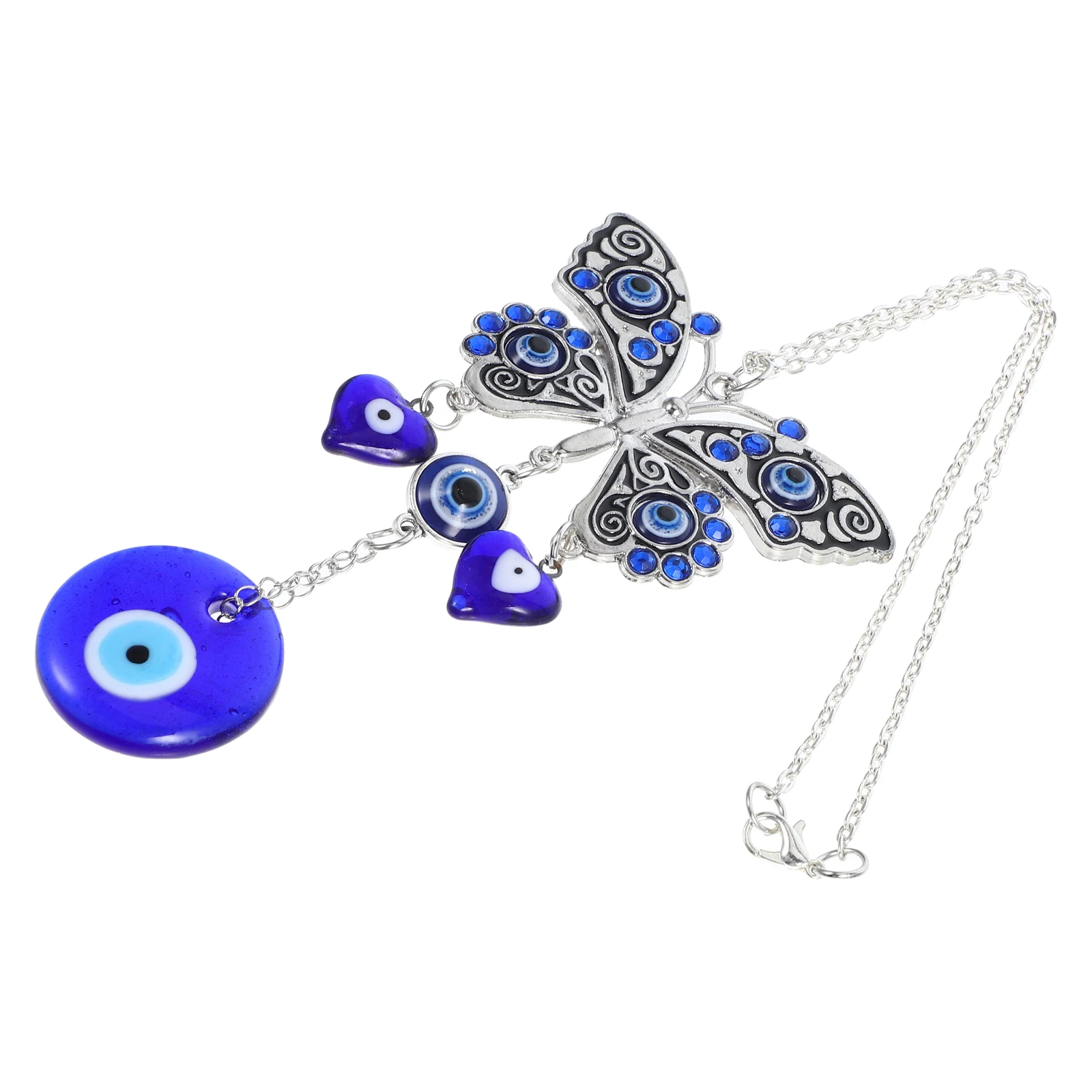 

Rearview Mirror Accessories Butterfly Evil Eye Car Hanging Ornament Stylish Protective Charm Multiple Uses Evil Eye Decor