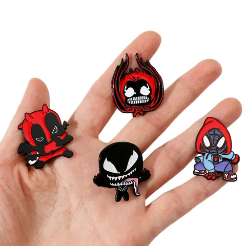 Venom Anime Actionfigur Pins Coola Marvel-märken för ryggsäckar och cosplay-kostymer 8 best sales nålgift - №5