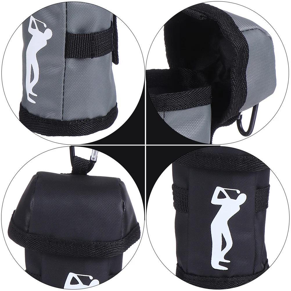2Pcs Golf Ball Waist Bag Durable Portable Mini Storage Pouch Lightweight Metal Clip Convenient Ball Holder for Training