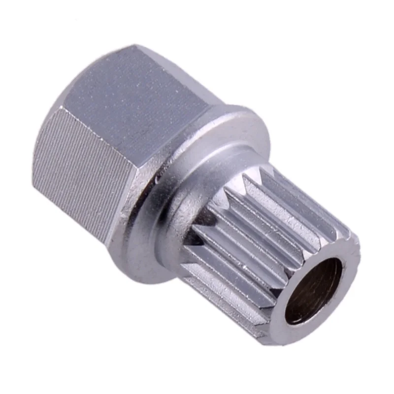 Silver Car Auto 18 Teeth Anti-Theft Locking Wheel Nut Bolt Key Fit For BMW Mini Cooper