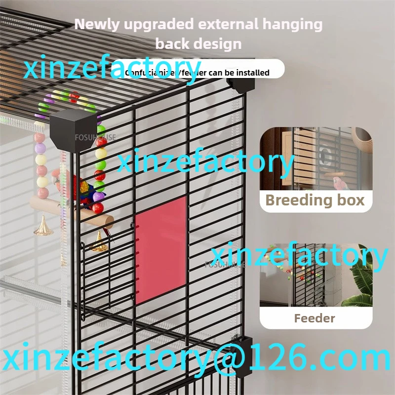 Customizable Transparent Bird Large Parrot Cage Household Pigeon Starling