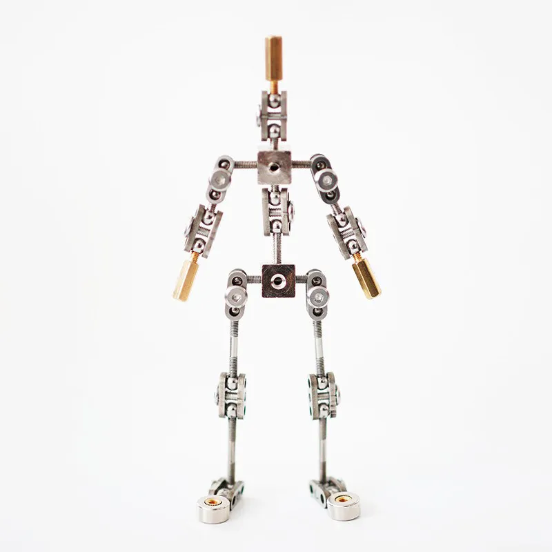 Full Metal Stop Motion Armature Kit, Stainless Steel Animation Skeleton for DIY Flexible Character Puppet