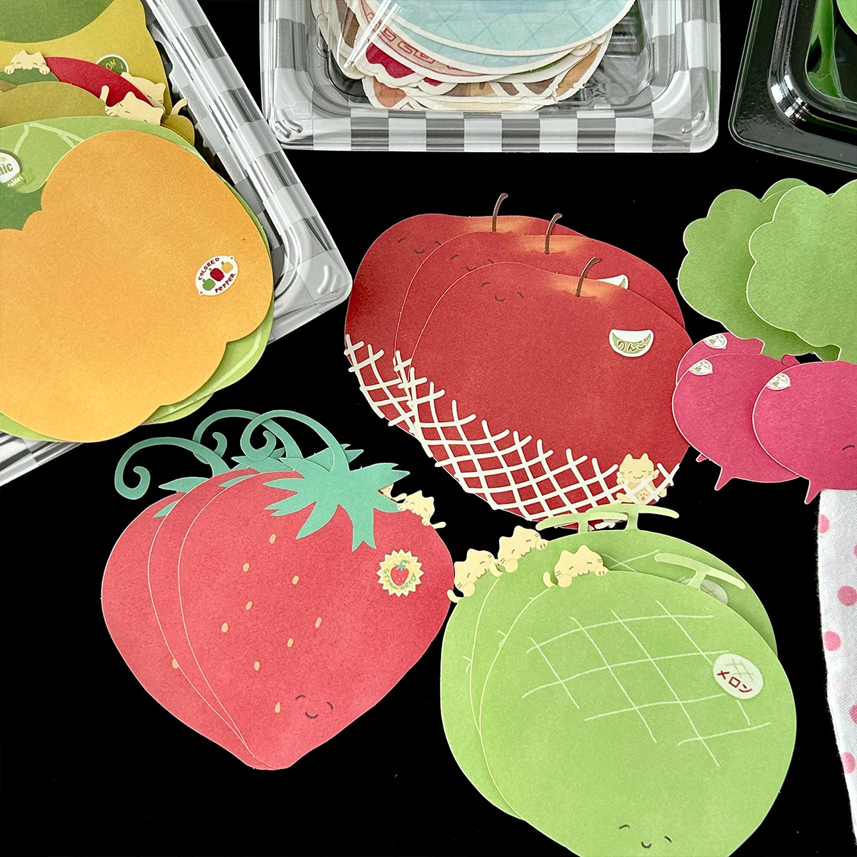 Shaped Memo Notes Box Cute Fruit Vegetable Cartoon Design WakaWaka Creative Message Pads Journal Scrapbooking Decor