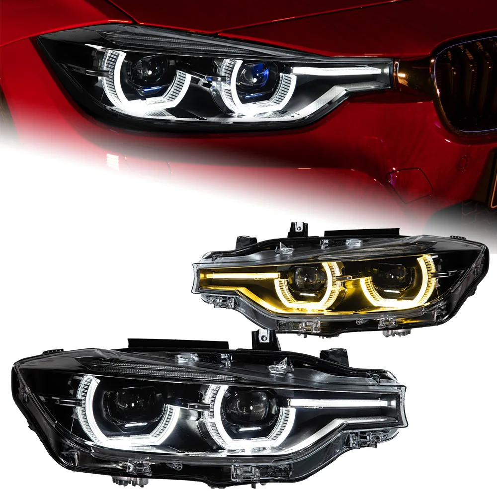 

AKD Car Lights for BMW F30 LED Headlight Projector Lens 2013-2018 F35 3 Series 320i 325i DRL Angel Eye Automotive Accessories