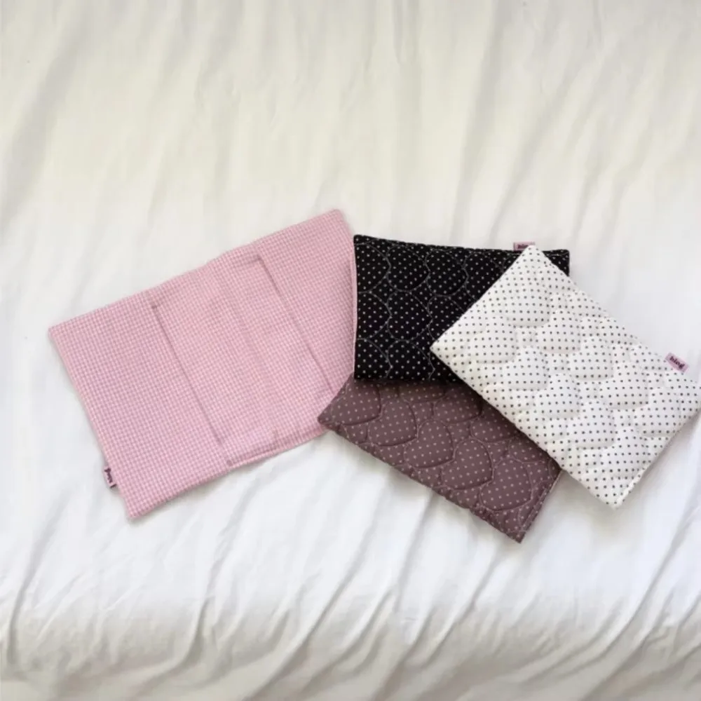Quilted Cotton A5 Book Cover Polka Dot Pattern Washable Bookcase Protector Dopamine Hand Account Book Cover Students Stationery