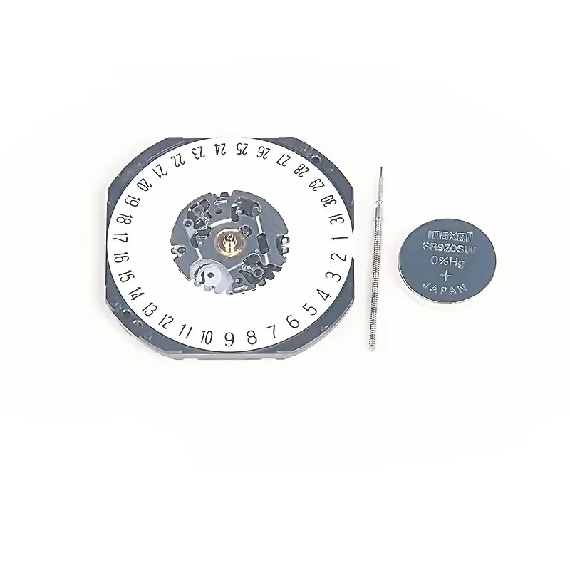 Suku cadang penggantian gerakan, arloji elektronik kuarsa gerakan VX42E tanggal 3/6 tiga tangan