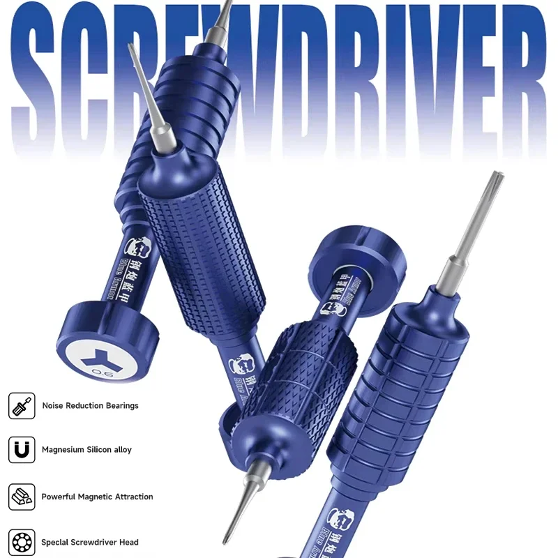 Mechanic Blue Armor 4 IN 1 High Hardness Precision Magnetic Screwdriver Set Mobile Phone Disassembly Special Screwdriver Head