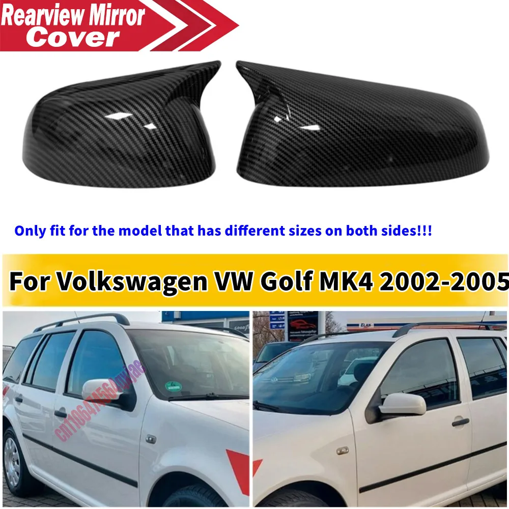 For Volkswagen Golf MK4 2002-2005 Adhesive Sticker Car Rearview Side Mirror Cover Wing Cap Exterior Door Trim