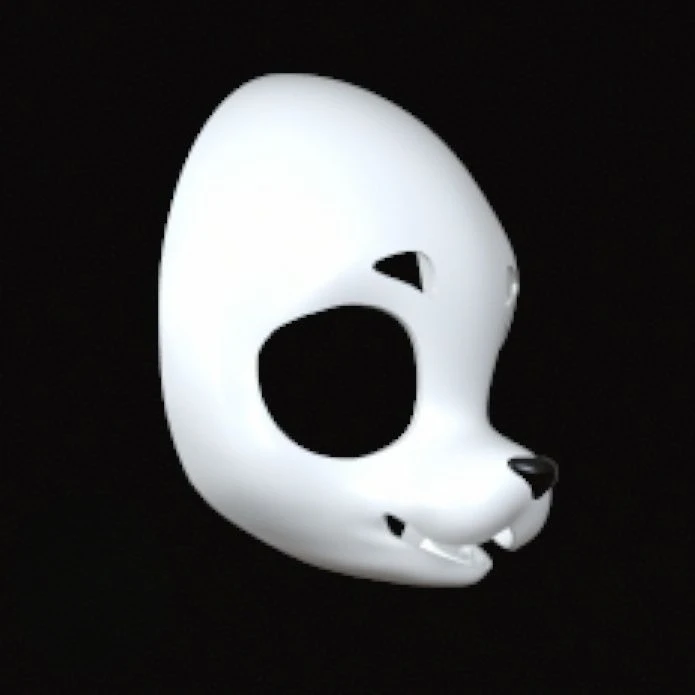 Kigurumi Basismaske Material Pla Short Snout 3D-Druck Semi Realistischer Tieranzug Totenkopf Cosplay Kostümzubehör