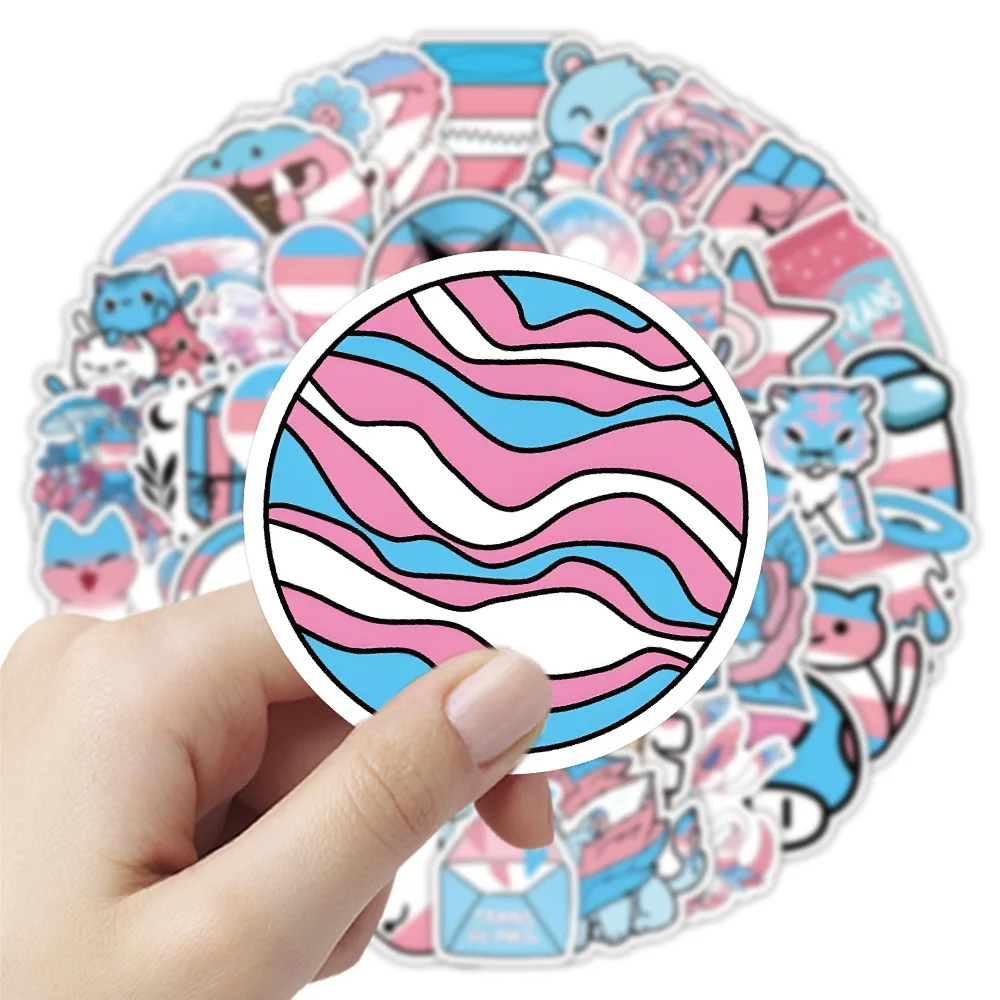 10/30/60PCS Fuuny Pride Trans Stickers Cartoon Graffiti Sticker DIY Diary Scrapbook Luggage Laptop Bike Guitar Skateboard Decals