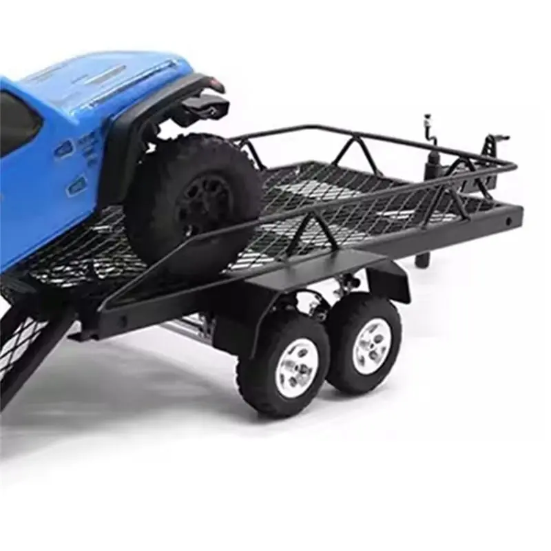 DT23 Metal Trailer for 1/24 RC Car Crawler Axial SCX24 for Jeep Gladiator TRX4M