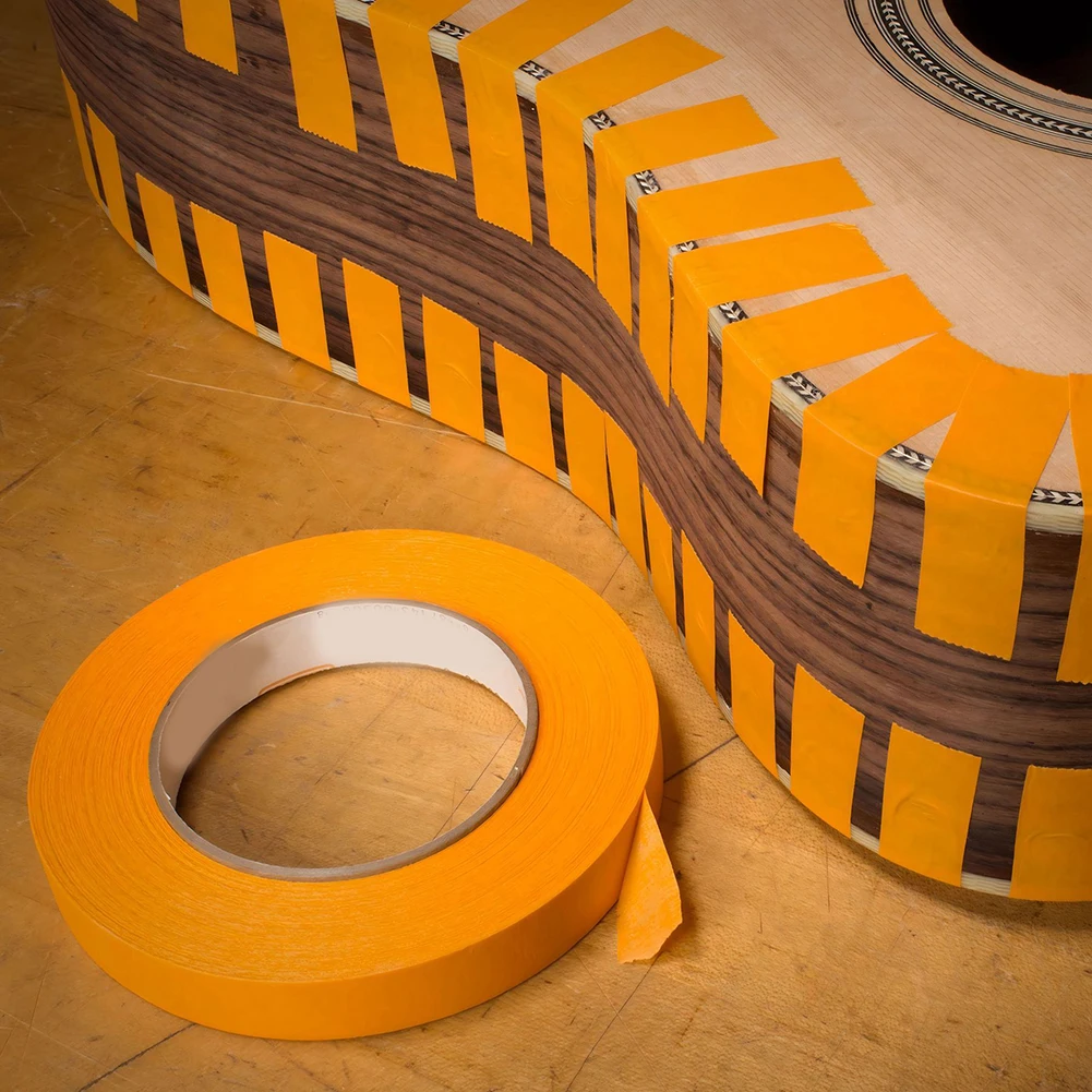 3pcs Guitar Fingerboard Protective Tape 8mm 12mm 20mm Orange Fretboard Guide Masking Tape Set For Violin Guitar Bass Accessories