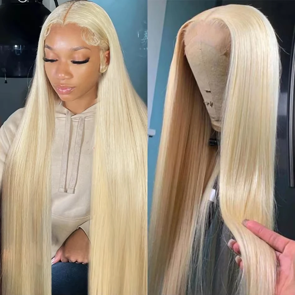 Blonde 613 Hd Lace Frontal Wig 13x6 13x4 Straight Human Hair Wig Brazilian Hair Wig 30 Inch Lace Front Wig 220 Density For Women image 4