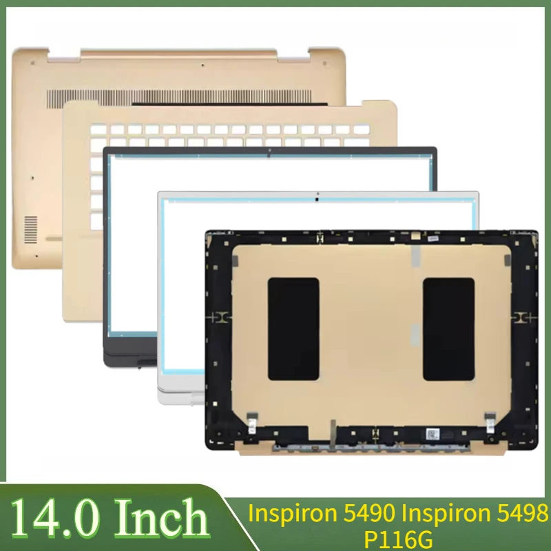 

Золотой 14-дюймовый новый верхний чехол для ноутбука Inspiron 5490 Inspiron 5498 P116G, задняя крышка с ЖК-дисплеем, передняя панель, упор для рук, нижняя часть корпуса