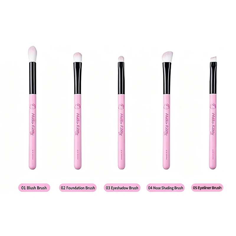 Kép 3: Szervusz Barka 5db Összeállítás brushes beállítása Árverseny pbt haja vel Tükör esetben Hordozható utazási eyeshadow brushes