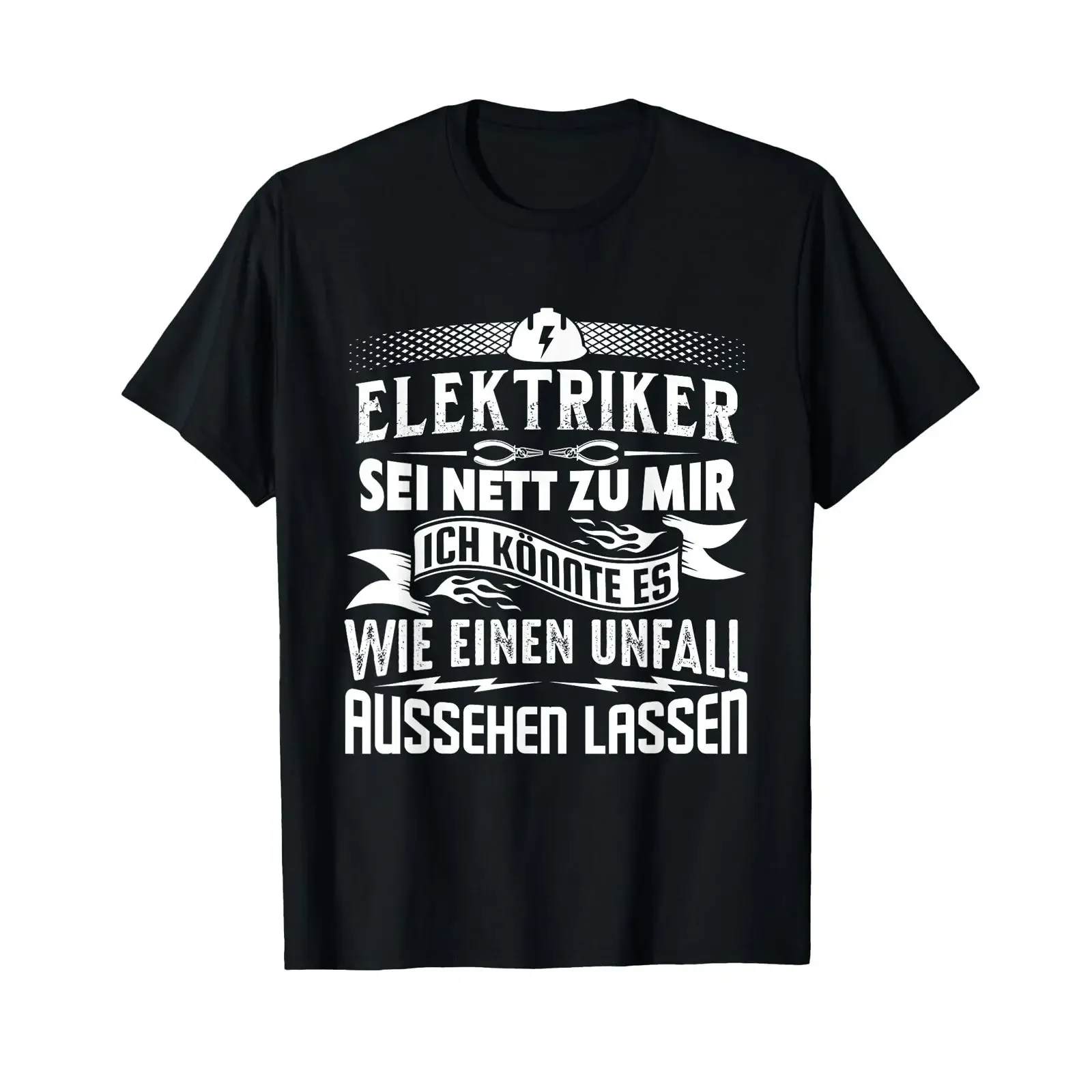 T Shirt Electrician Accident Funny Electronics vintage Washed Slightly designer clothes Stylish homme Casual Unisex Soft