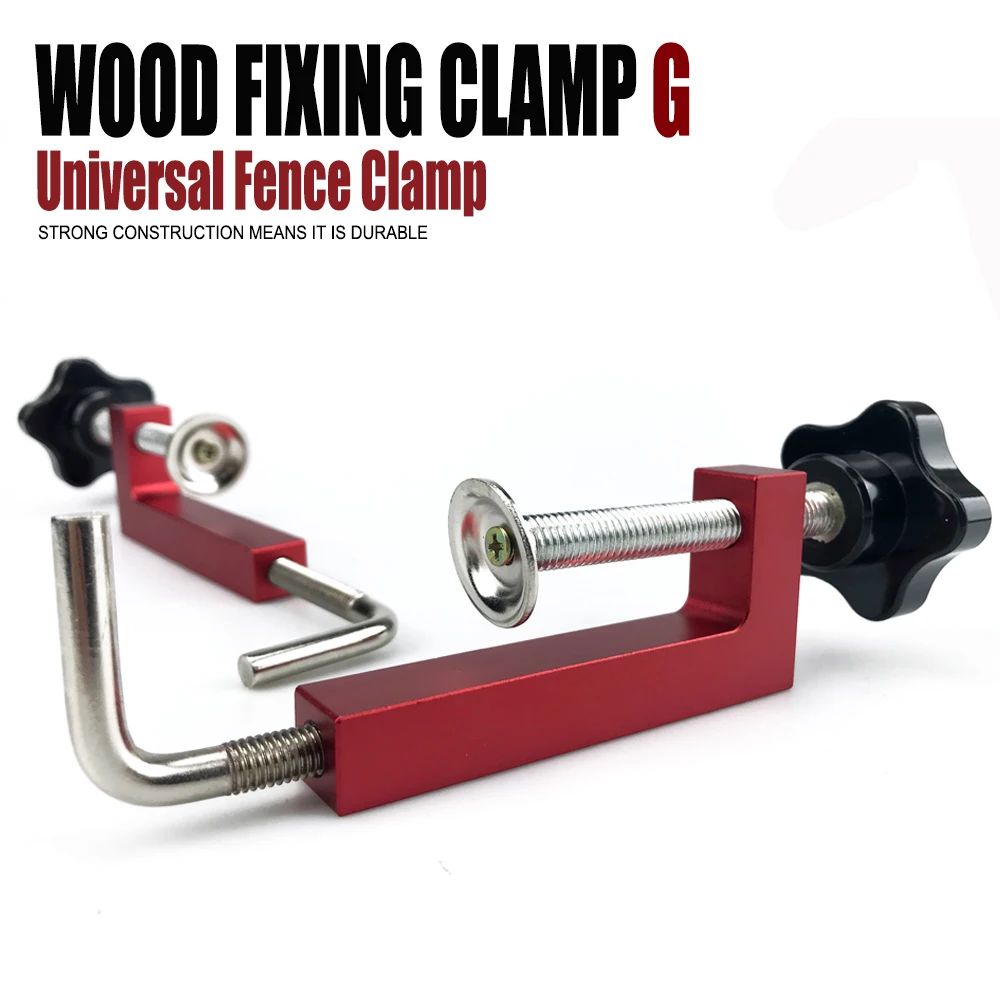 Aluminum Alloy Fence Clamp Woodworking Clamp G Clip Dedicated Fixture Adjustable Frame Fast Fixed Clamp for Woodworking Benches