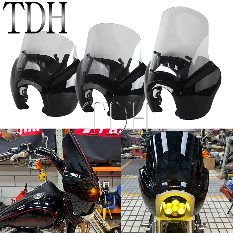 Front T Bar Fairing For Harley Dyna Street Bob FXDB FXDBI FXDBB FXDBP For Baja LP6 Light Bracket Windshield Motorcycle Accessory view 3
