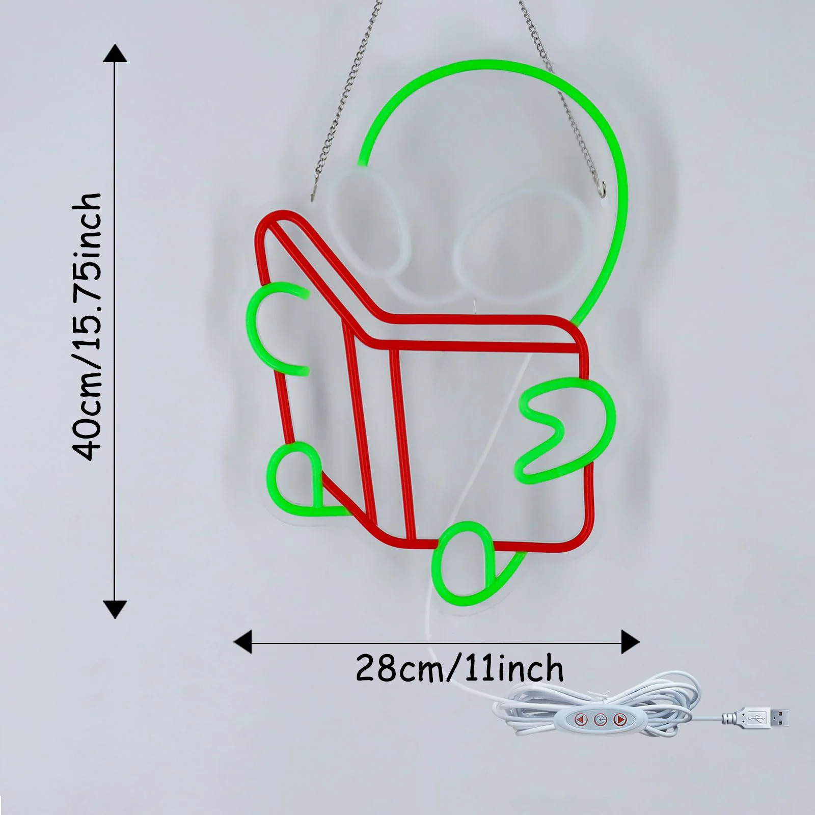 Alien Reading LED Neon, USB powered with dimmer switch, suitable for study, sci-fi themed rooms and party decorations