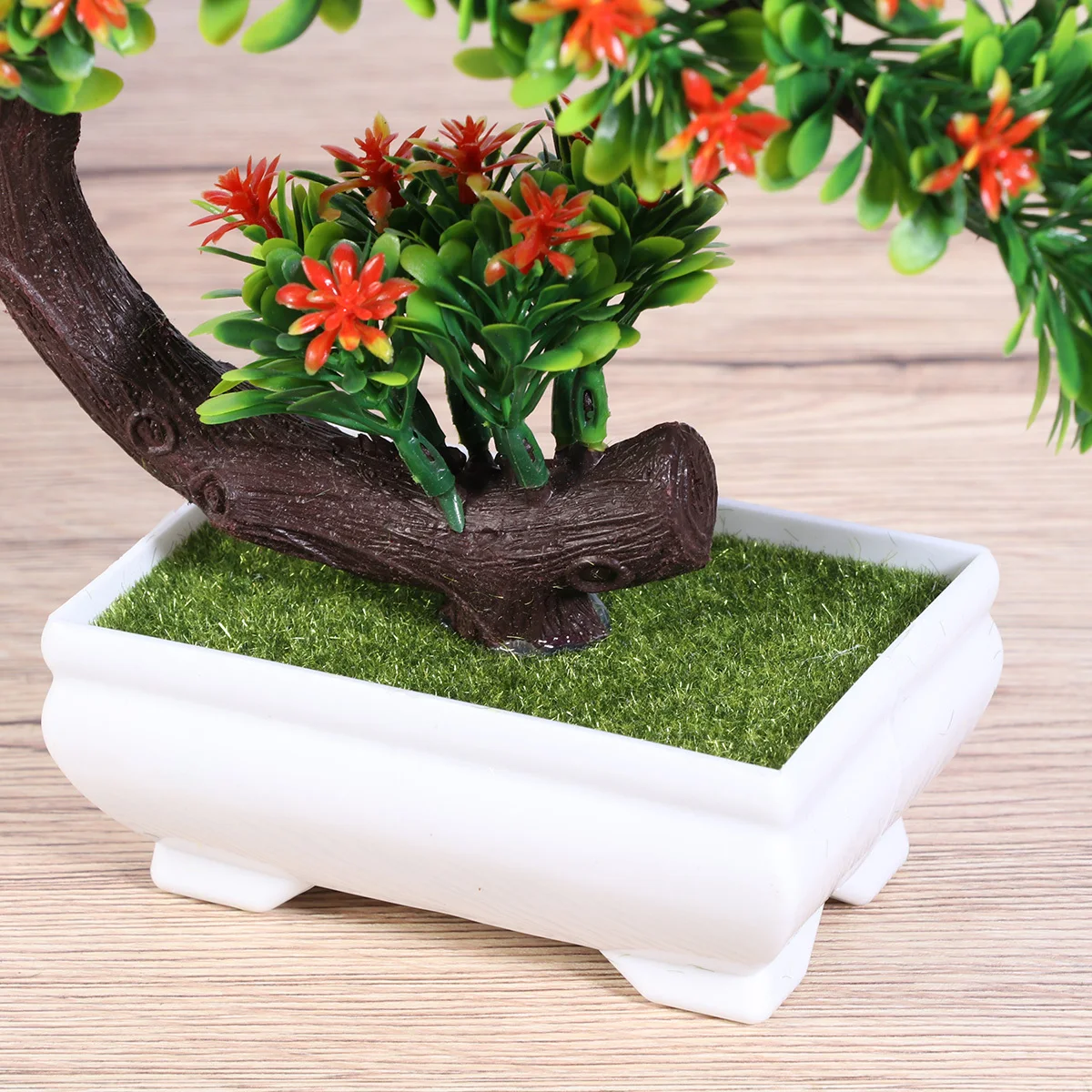 

Simulation Orange Plastic Imitation Plant Pot Modern Bonsai Home Table Window Decoration for Office Coffee Table