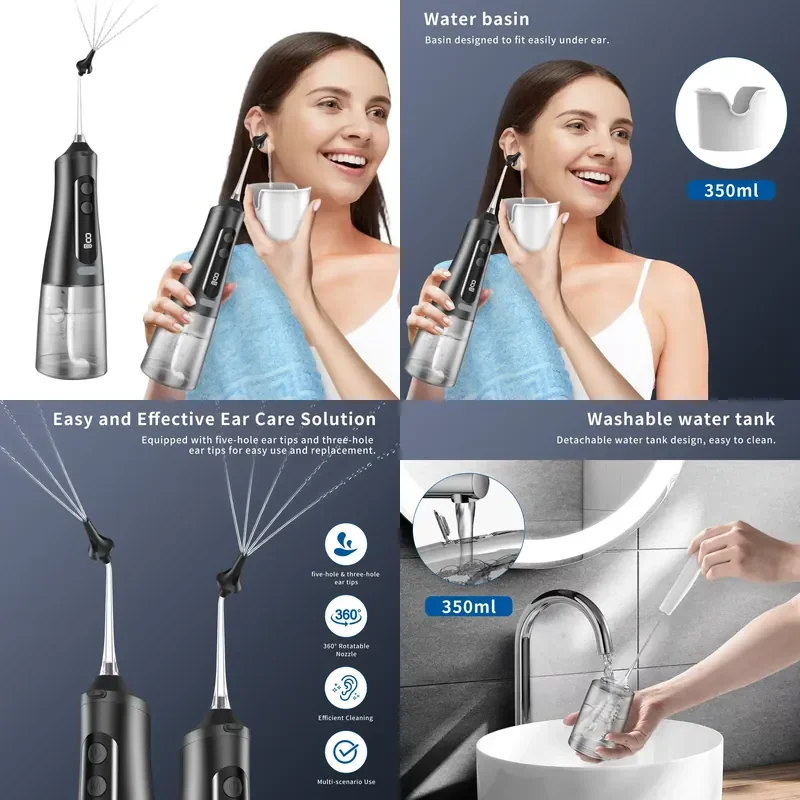 Electric Water Powered Electric Ear Wax Irrigation Cleaning Cleaner Wash Washing Machine Device Ear Wax Tool Kit
