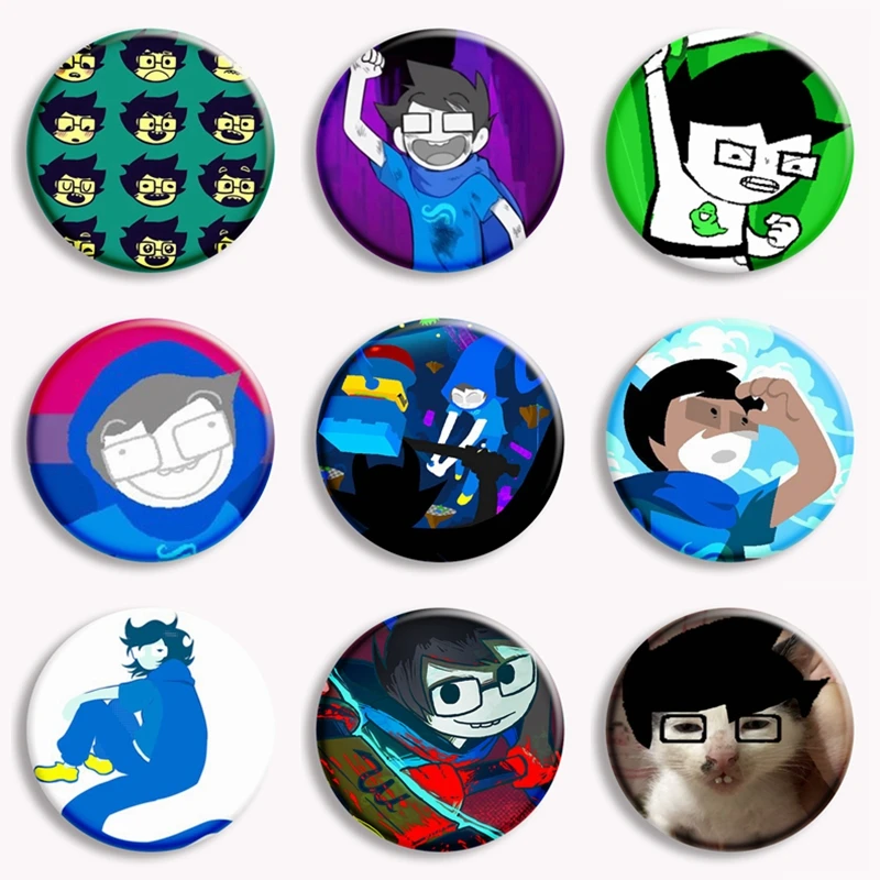 31Style John Egbert Button Pin Creative Cartoon Anime Kawaii spilla Badge Cute Bag accessori Decor Fans Collect Friends Gifts