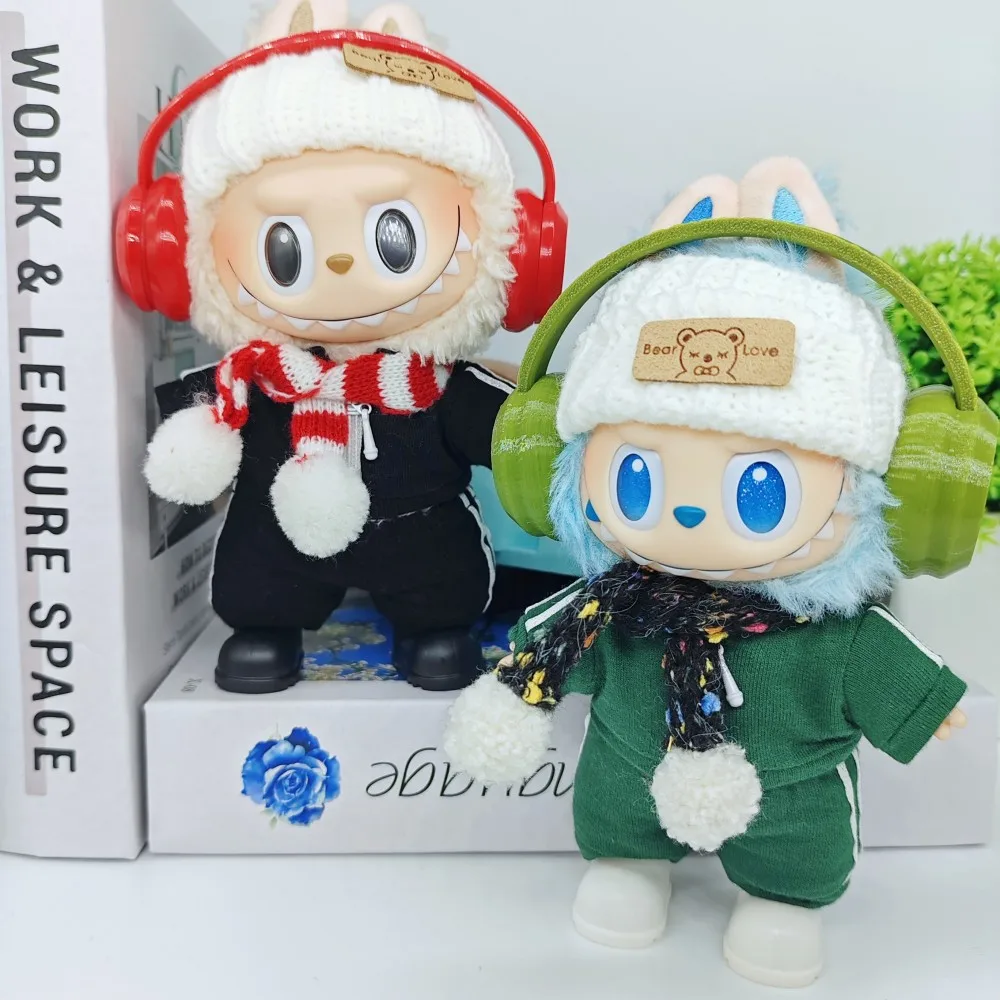 لمجموعة ملابس Labubu مقاس 17 سم، مجموعة ملابس صغيرة لطيفة مصنوعة يدويًا من labubu، هدية ماركة مصممة على الموضة المتقدمة #3