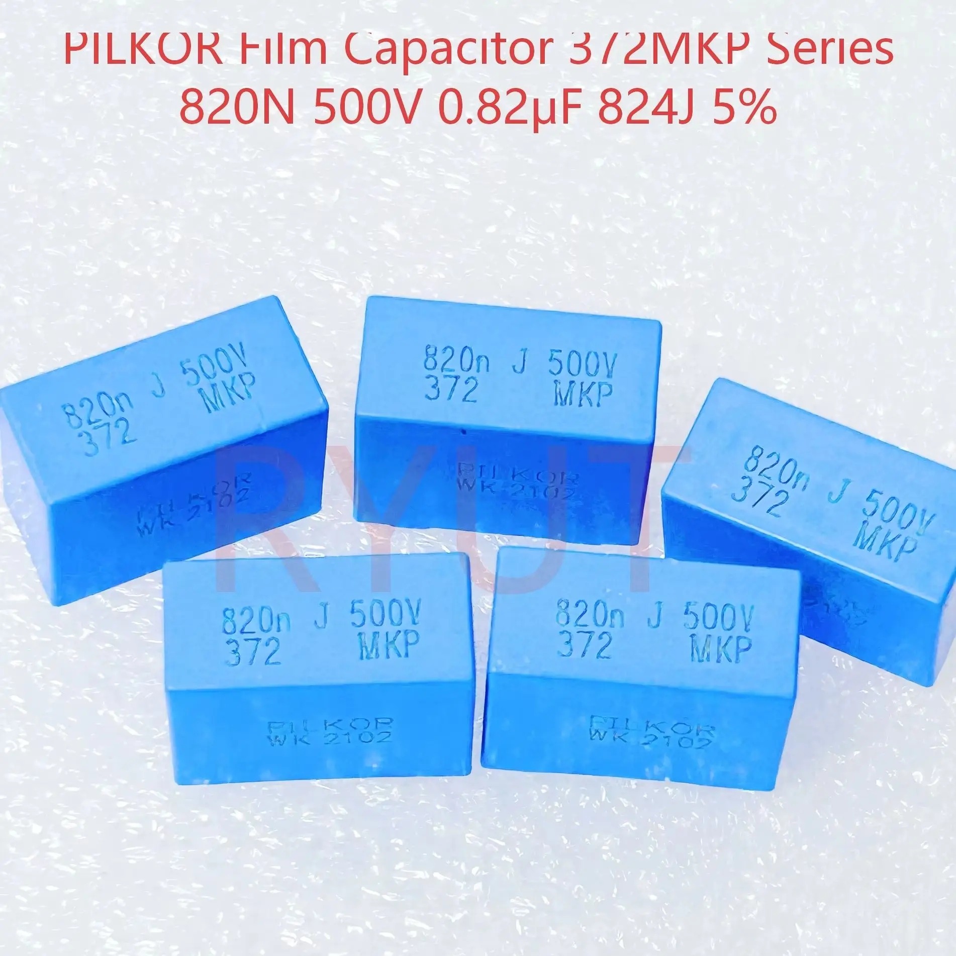 5 SZT.~50 SZT. Wysokiej jakości kondensator foliowy 824J 500V 0.82UF 820NF 500VDC P15MM MKP372 — zdjęcie produktu 6