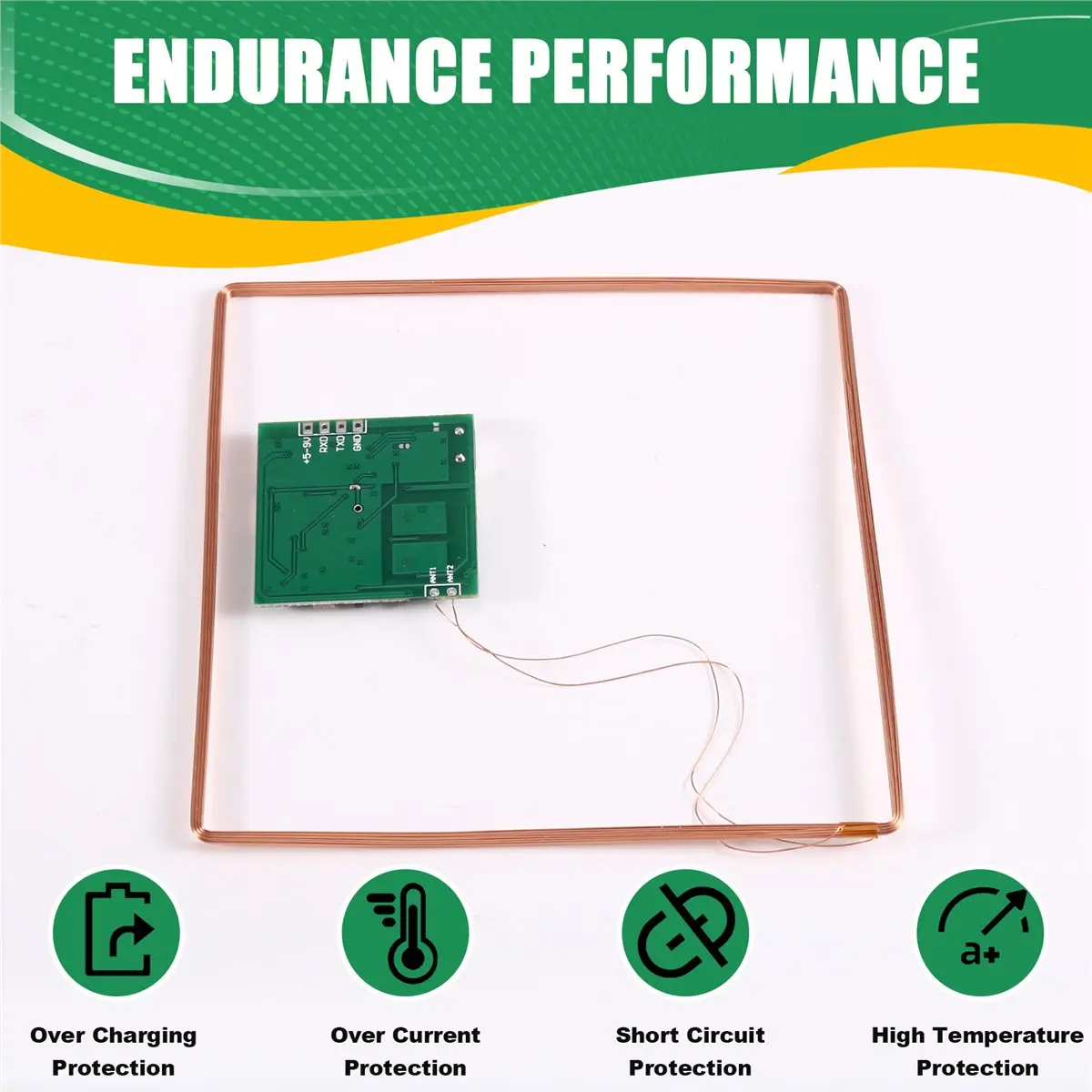 OKgood 1 ensemble de lecteurs d'étiquettes animales 134,2 kHz avec sortie TTL pour AGV RFID FDX-B FDXB ISO11784 longue portée