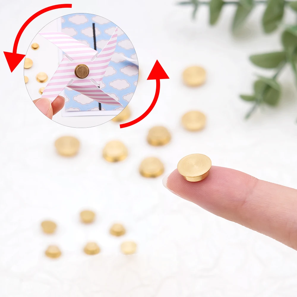 Diy artesanato mini rolamentos rotativos de metal 360 graus suave rotação girador para cartões de papel scrapbooking jóias fazendo decoração do prego