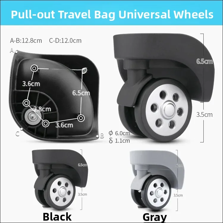 Yongtai YTA05 Large Universal Wheels W040 Travel Suitcase Rolling Caster T902 Luggage Wheel 082 Bag Accessories for Business ...