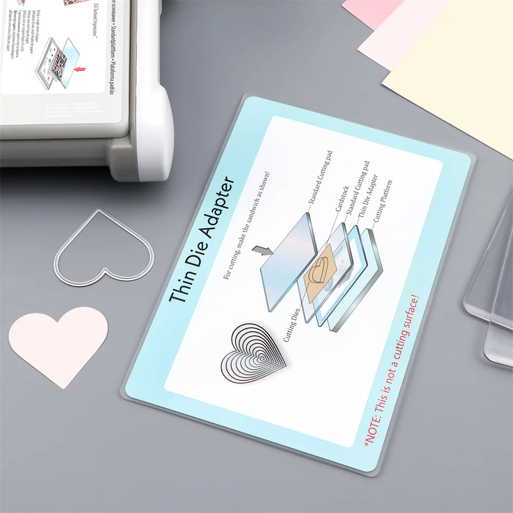 1pc Thin Die Adapter 22.8*15.4cm PC Plastic Standard Adapter Pad for Die Cutting Machine Diy Scrapbooking Paper Craft Supplies