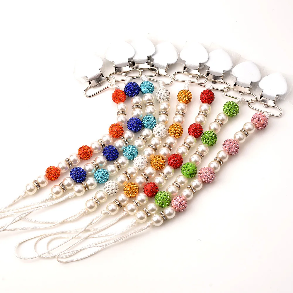 

Ins Imitation Pearl Pacifier Chain Anti-drop Chain Tooth Gel Chain Maternal and Infant Supplies