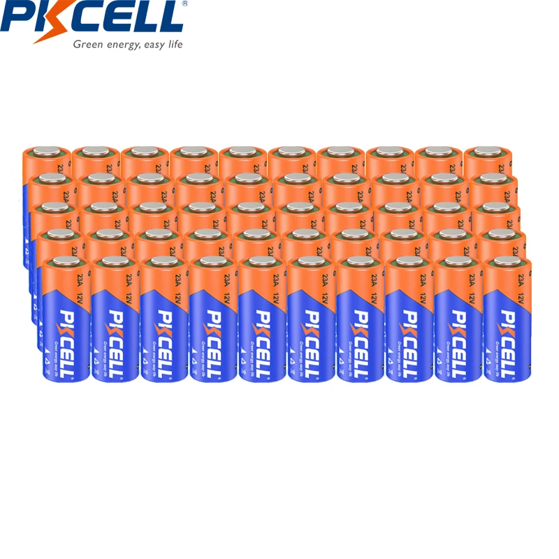 50PC PKCELL 23a 23A E 21/23 A23 23G A MN21 12v battery Dry Alkaline Battery for doorbell car alarm walkman car remote control