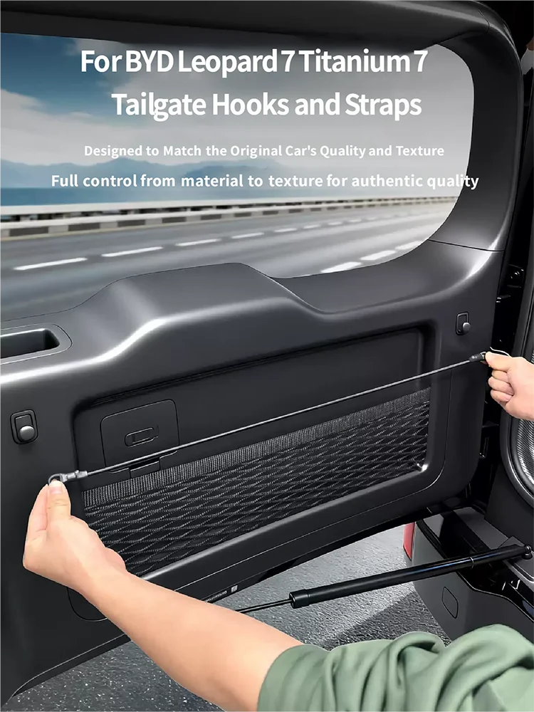 Car Tailgate Hook Pull Rope Fit for BYD Leopard 7 Titanium 7 Modified Car Tailgate Elastic Cord Clothesline Car Upgrade Parts