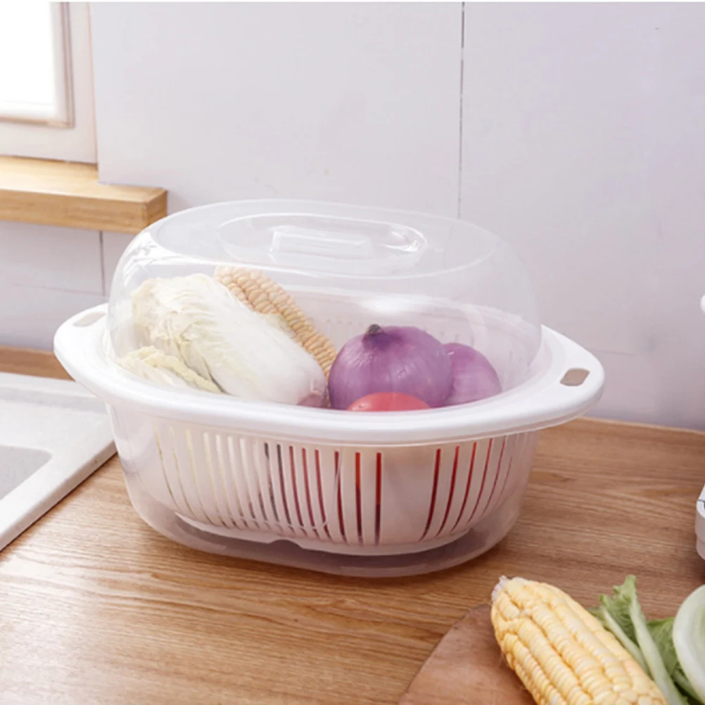 

Vegetable Drainer Basket Small Washing Kitchen Draining Fruit Multi-purpose Storage Multifunctional Bowl