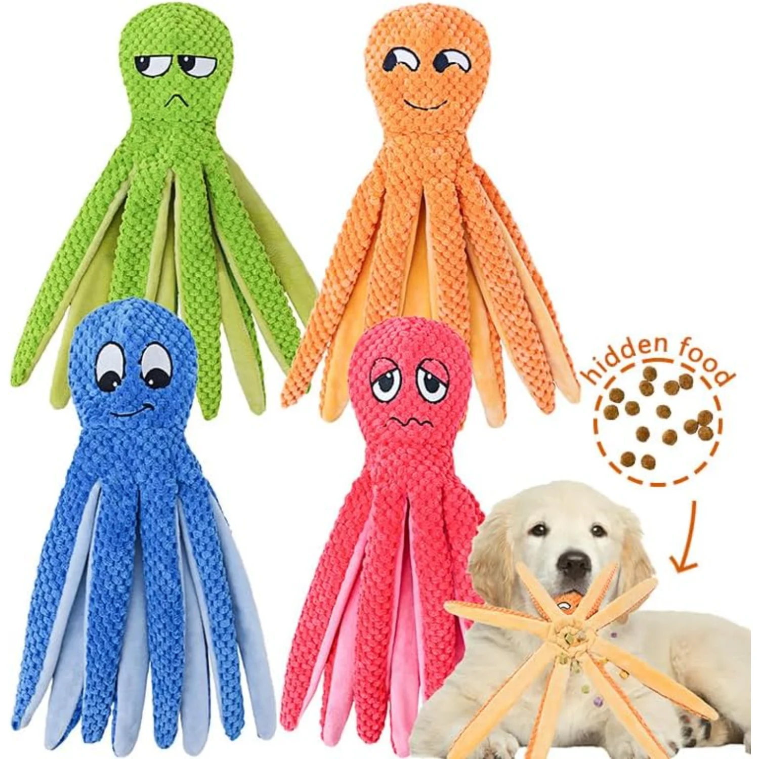 Dog Toys  Interactive Dog Toy Puzzle Dog Toys with hidden food,No Stuffing Squeaky Dog Toy,Crinkle Dog Toy Dog Chew Toy for Smal