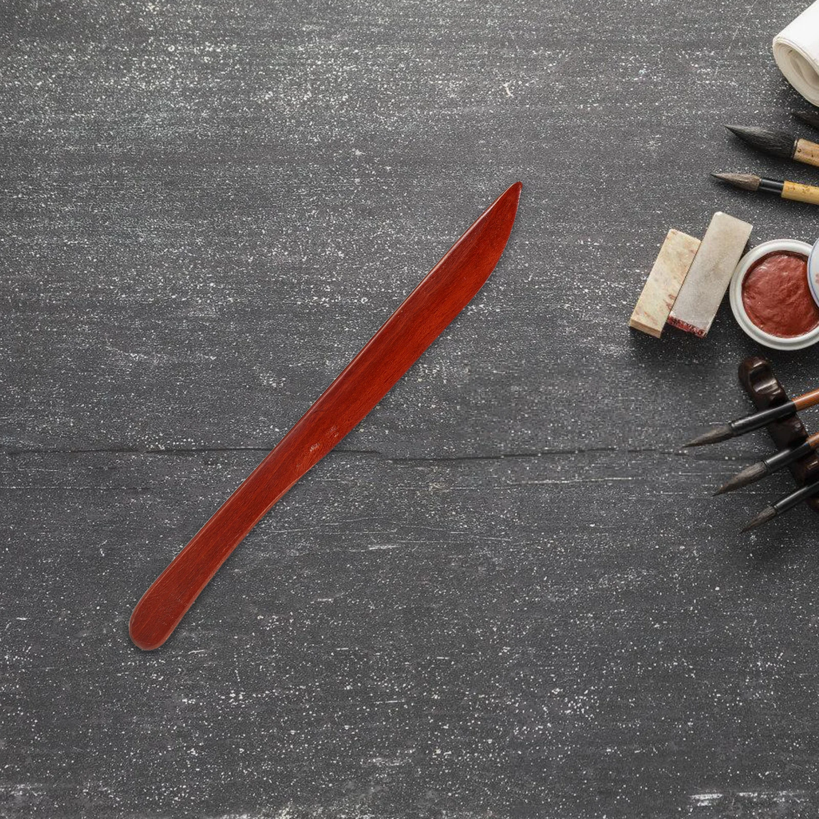 Elegant Bamboo Paper Cutter for Chinese Calligraphy Xuan Rice Paper Precision Trimming Tool Portable Craft Envelope Opener