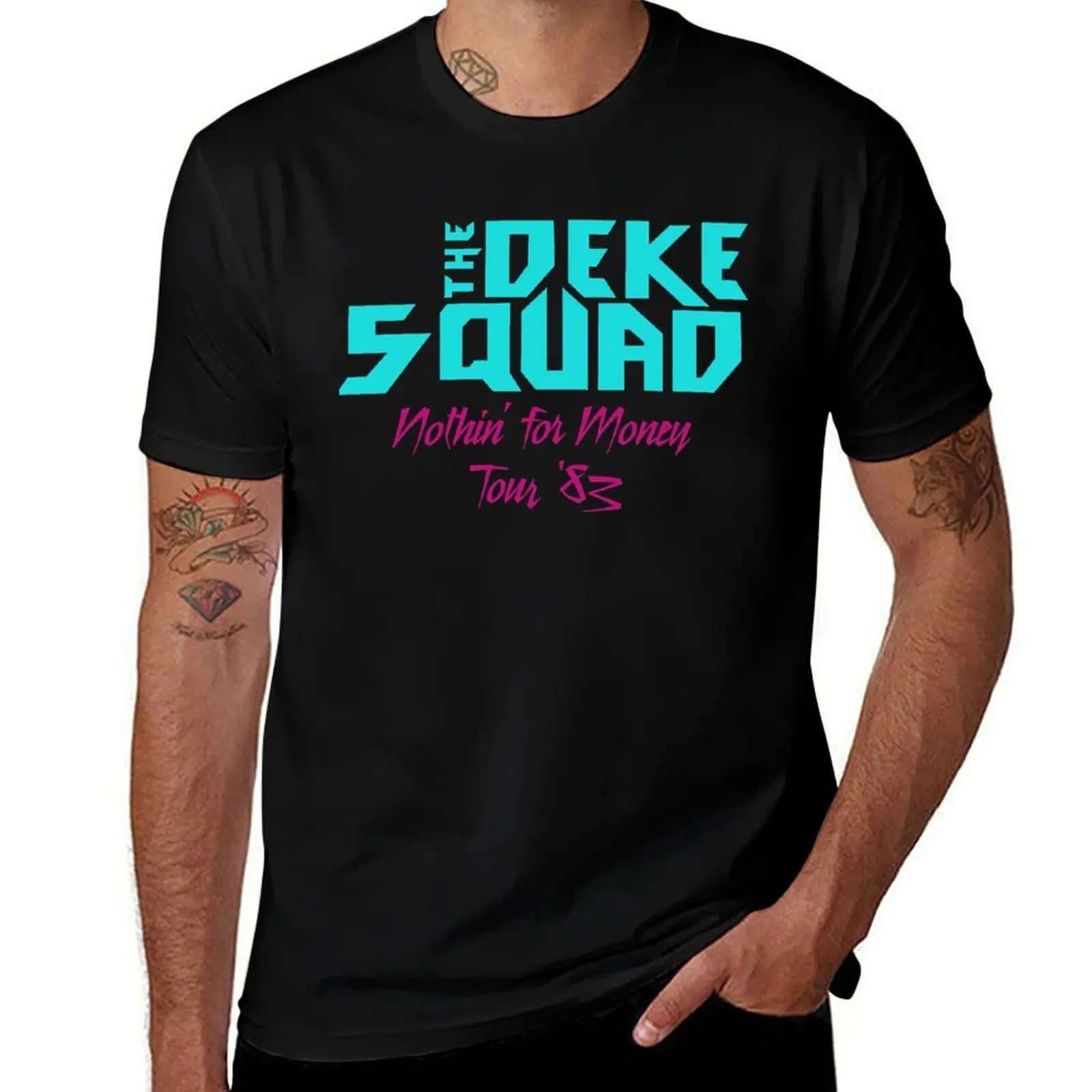 

The Deke Squad T-Shirt Vintage Print Crew Neck Tee