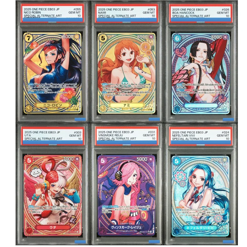 

DIY JAPANESE EB03 ONE PIECE HEROINES EDITION ROBIN NAMI REIJU HANCOCK VIVI Authentication Grading 10 Collection Game Card