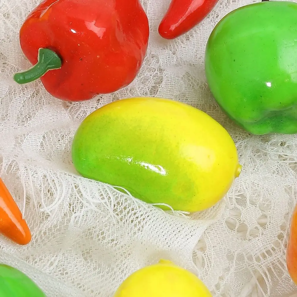 Photography Props Simulation Fruits Vegetables Gift Mini Room Decoration Fake Apples Lemons Handmade DIY Food Model