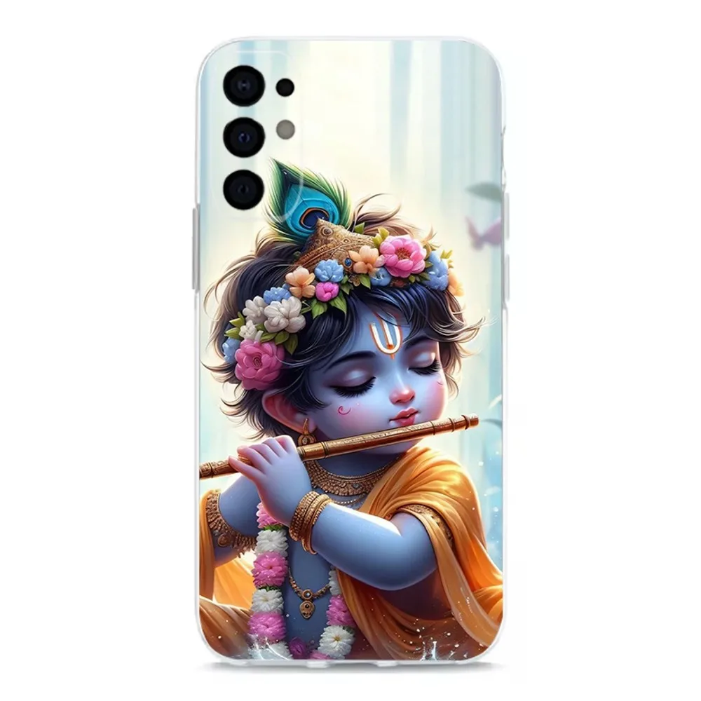 Indian God Lord Krishna Phone Case  For Samsung S30,S23,S21,S22,S20 Ultra,S20 FE lite,S10,S9,S8PIus Transparent Shell