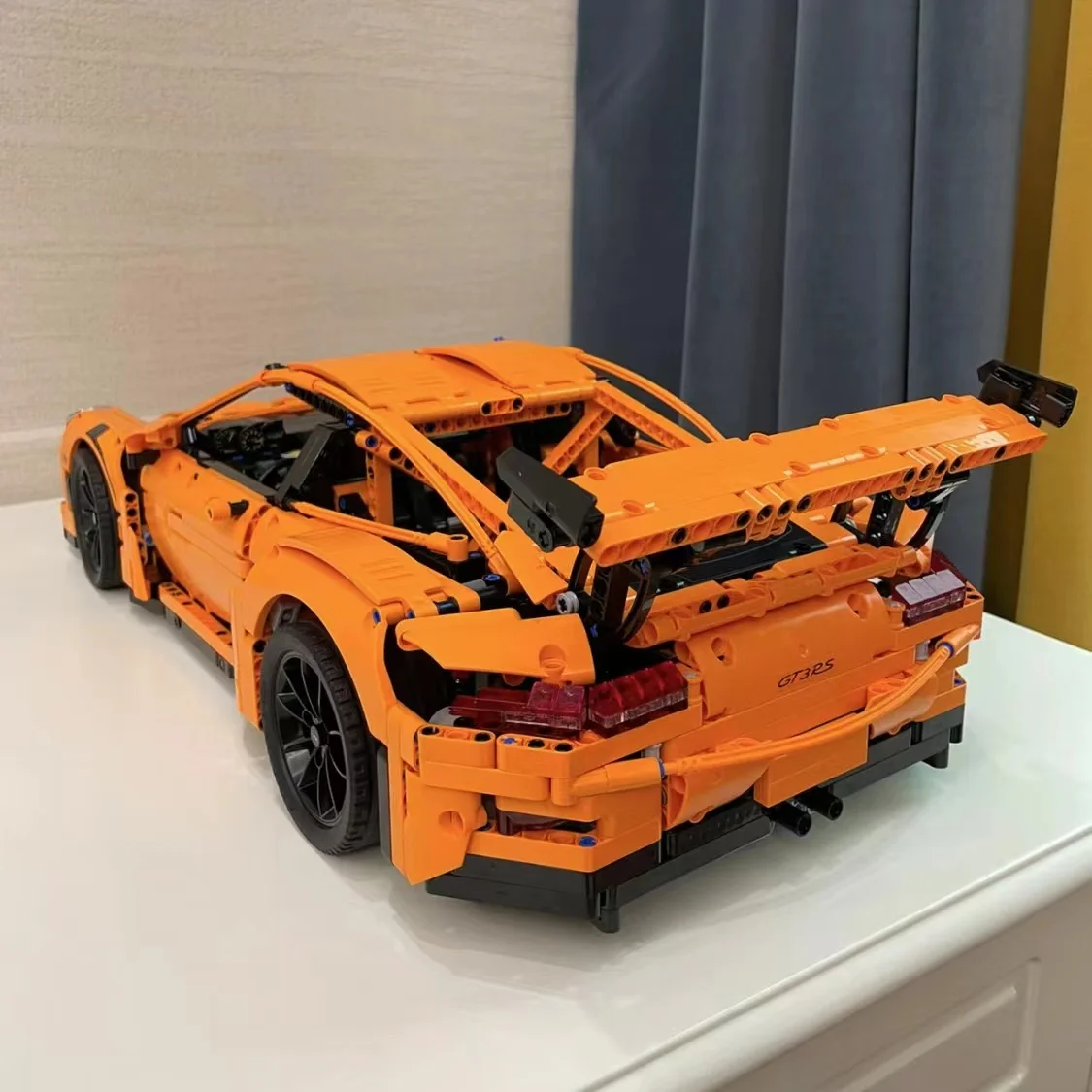 MINISO MOC Technical Brick Orange Super SportsCar Model Compatible 42056 Building Blocks Kid Educational Toy Birthdays Gifts Set